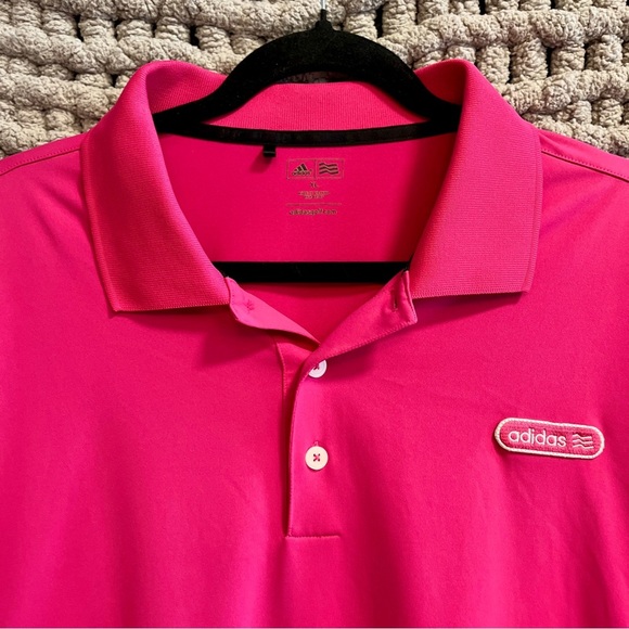 Adidas Men’s  Pink Golf Shirt Size XL - Picture 4 of 9